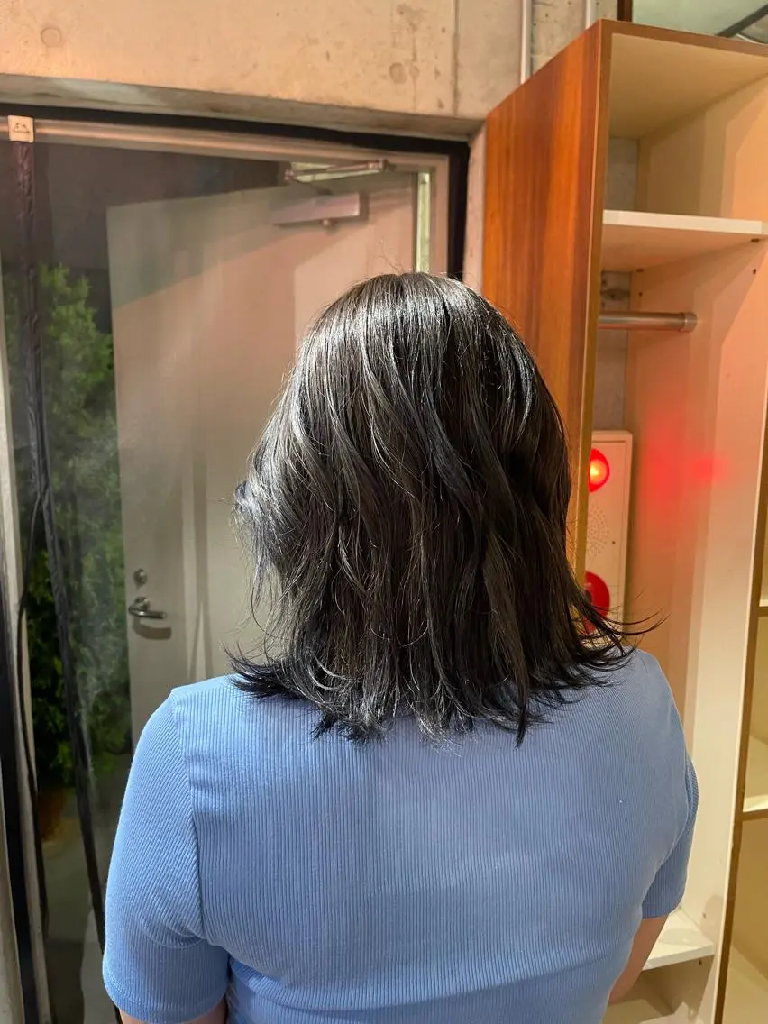 ミディアム カラー ヘアアレンジ 縮毛/髪質改善🌈 川井雄太のヘアスタイル