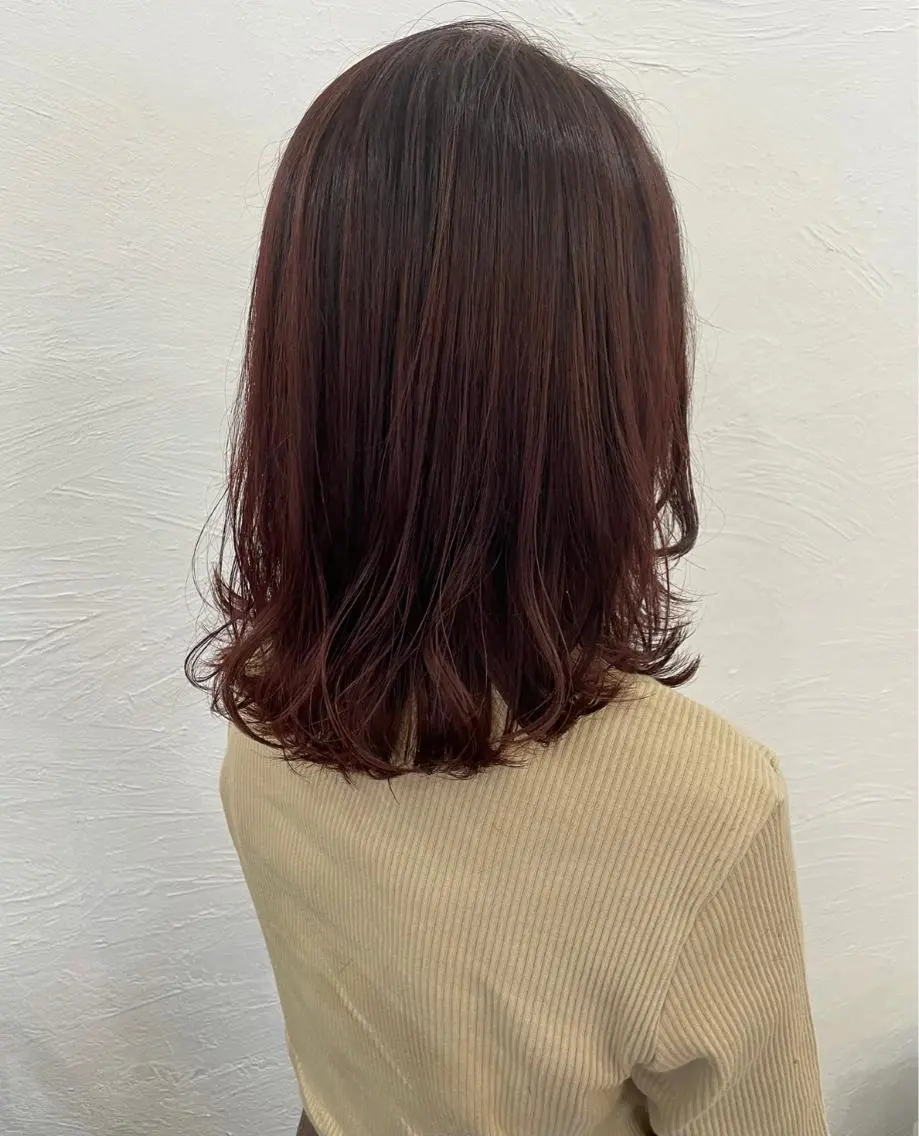 セミロング カラー カット ヘアカラー トリートメント 河野 満月のヘアスタイル
