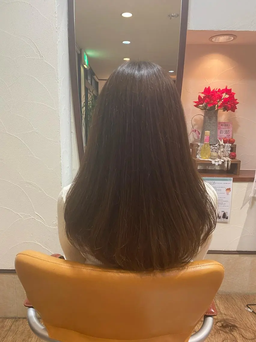 ロング カラー ブラウンカラー モカブラウン サプリームヘア 飯田みち瑠のヘアスタイル