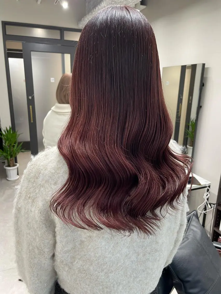 ロング カラー カット ヘアカラー トリートメント 髪質改善will hairdesignのヘアスタイル