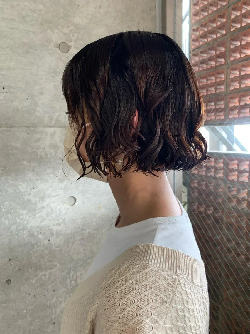 パーマ ボブパーマコテ巻き風 パーマNo1深江秀平のヘアスタイル