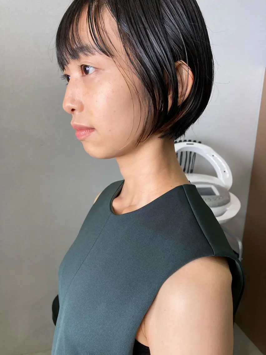 ショート ショートヘア ロングパーマ木村 ボブパーマのヘアスタイル