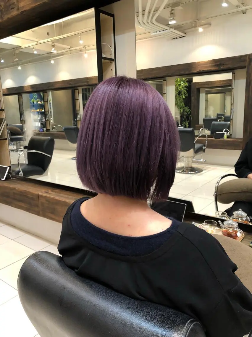 ショート ヘアカラー トリートメント 髪質改善個室サロン' 白髪ぼかし・縮毛矯正のヘアスタイル