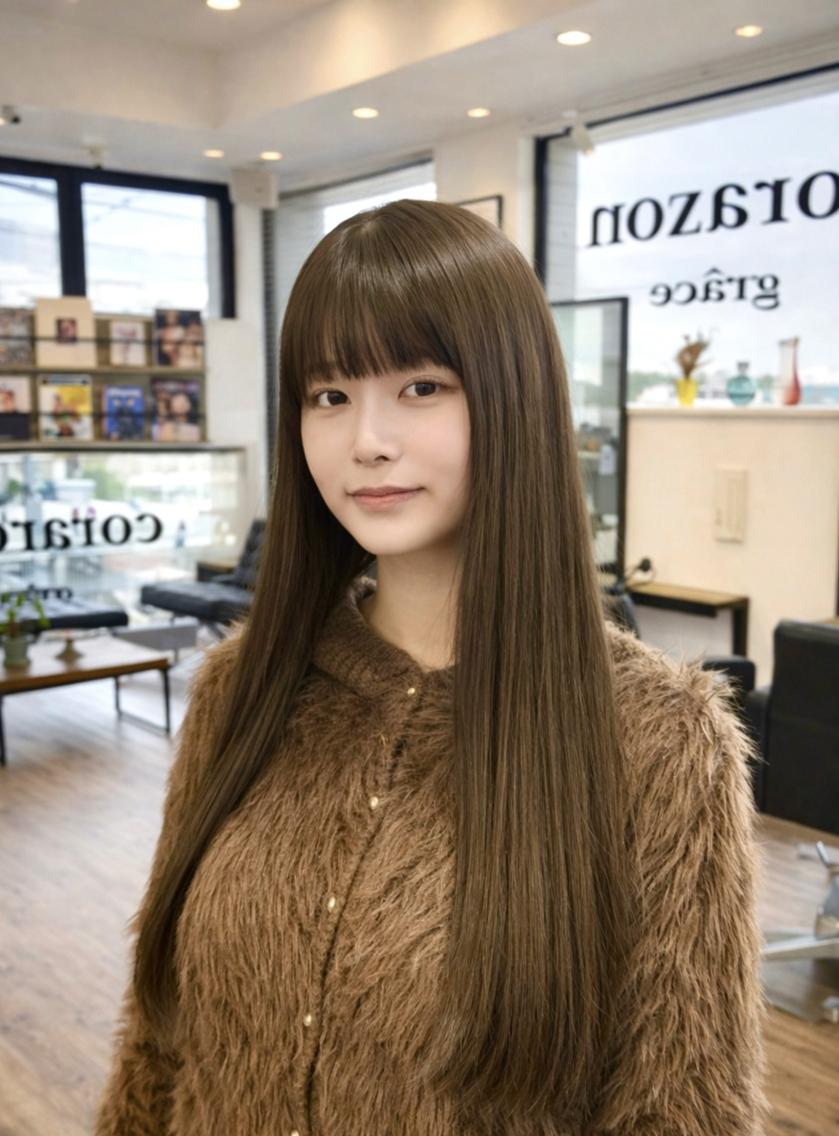 ロング カラー 南 優衣のヘアスタイル