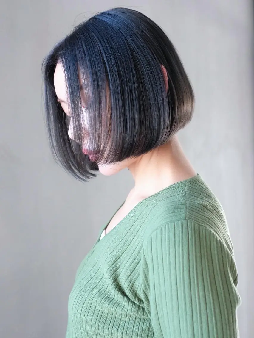 カラー ショート アッシュ アッシュブラック 黒髪 グレージュ カット ヘアカラー トリートメント ITbyALBUM 浦和店のヘアスタイル