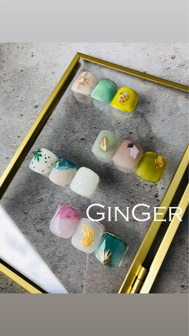 ネイル フットネイル ginger nail&spaのネイルデザイン