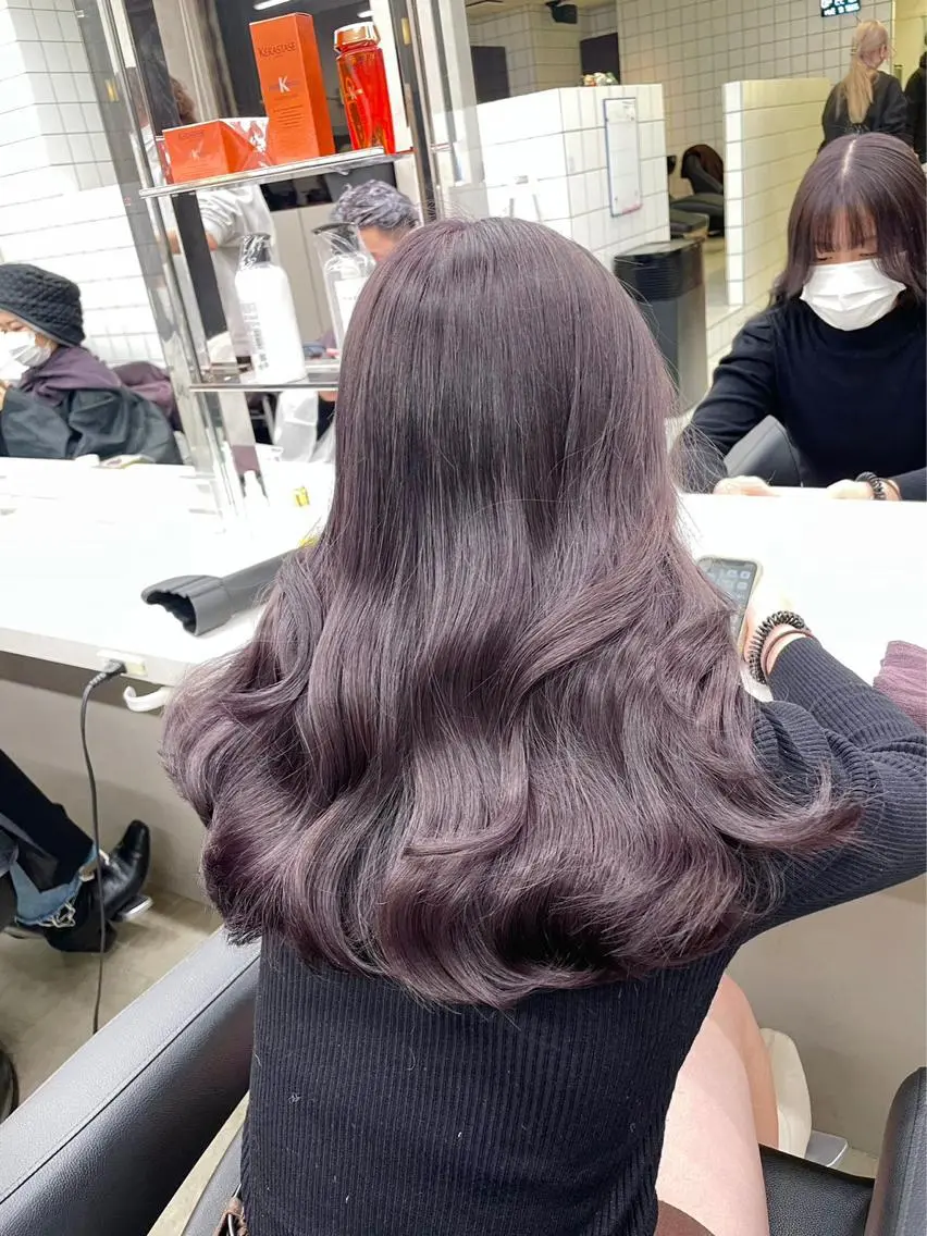ロング カラー パーマ ヘアアレンジ メンズ キッズ ネイル マツエク・マツパ アイブロウ ブラウン 【縮毛矯正ブリーチ】 MANATO🌈のヘアスタイル