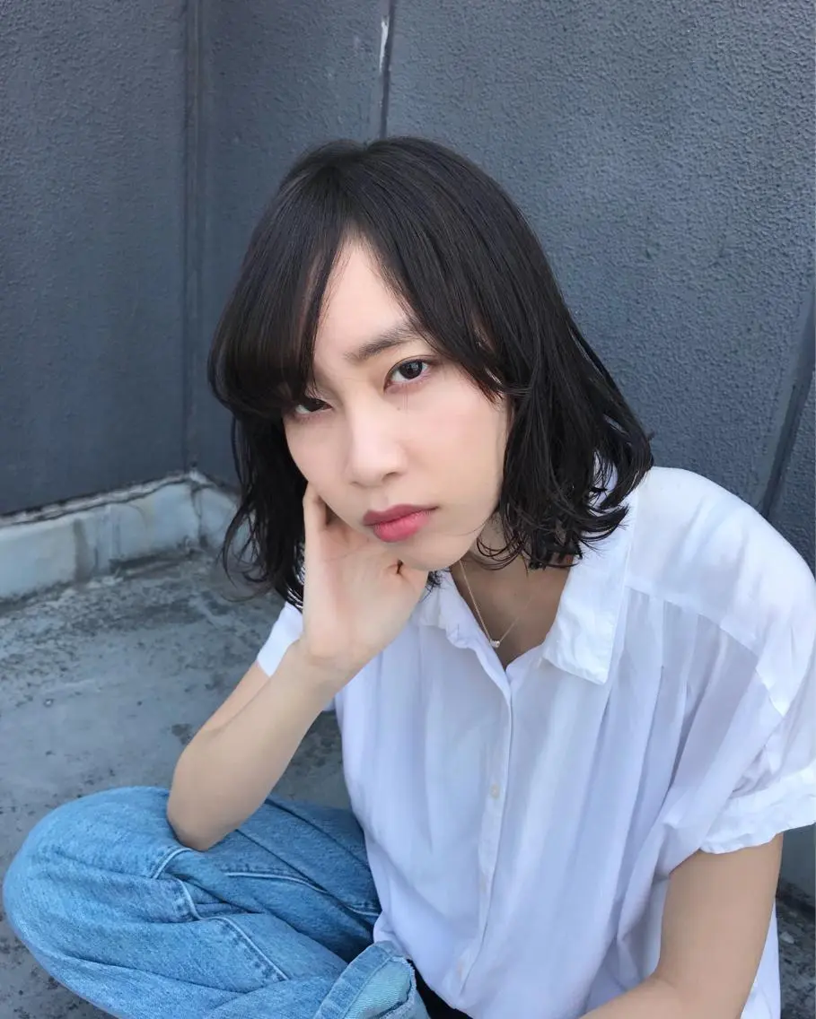 ショート ボブ うざバング メンズ指名多数!! 田島史也のヘアスタイル