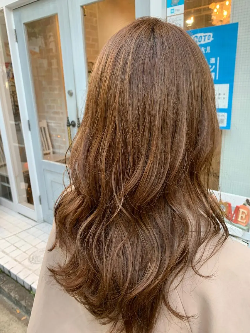 ロング カラー パーマ 近藤 💜🧡のマツエク・マツパデザイン