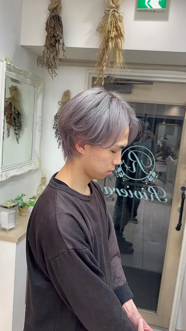 ショート ミルクティーベージュ /三村克彦のヘアスタイル