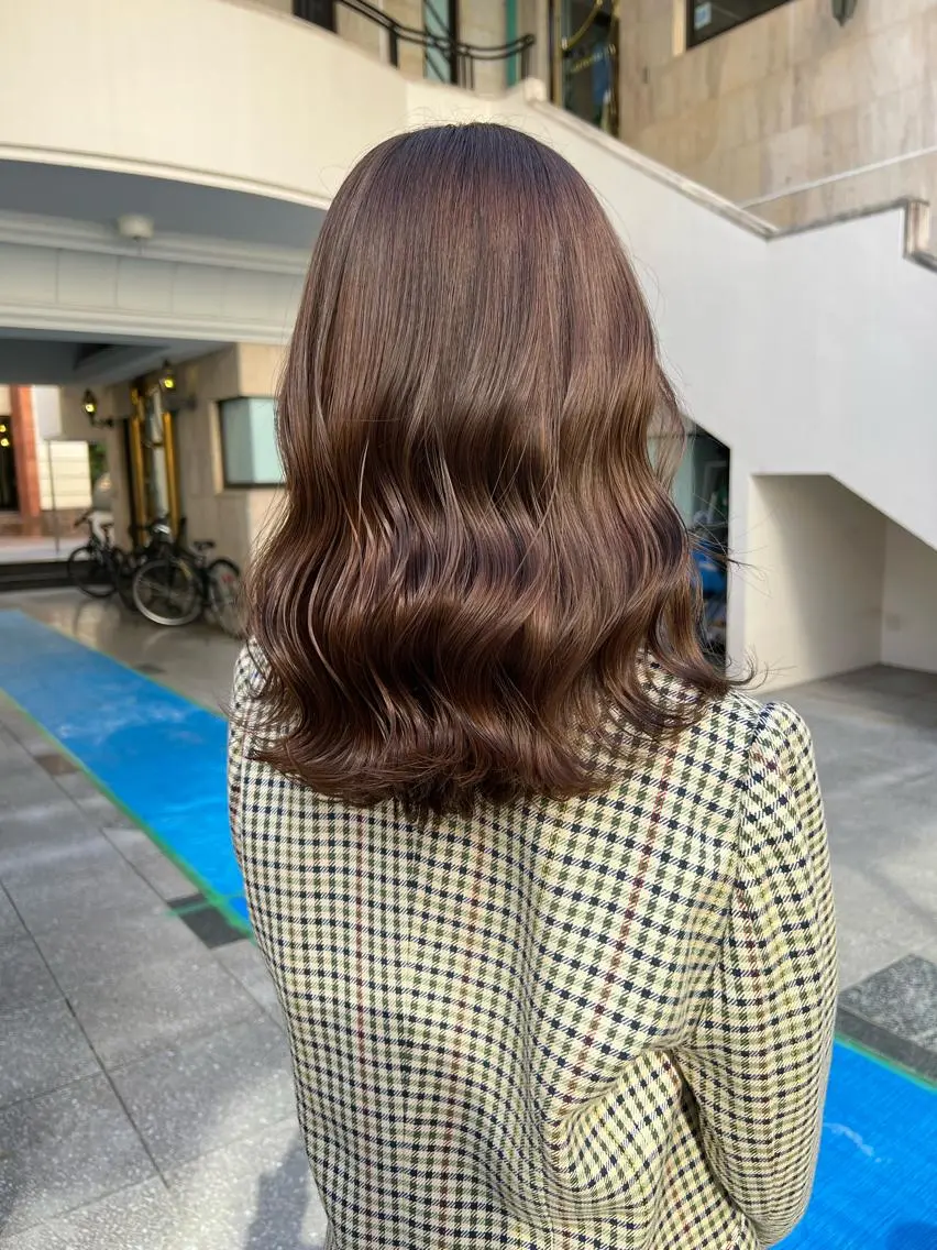 ミディアム カット ヘアカラー トリートメント 高橋 一矢のヘアスタイル