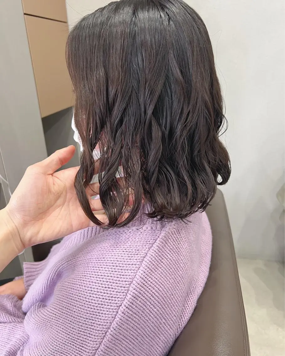 パーマ カット パーマ トリートメント ボブパーマコテ巻き風 パーマNo1深江秀平のヘアスタイル