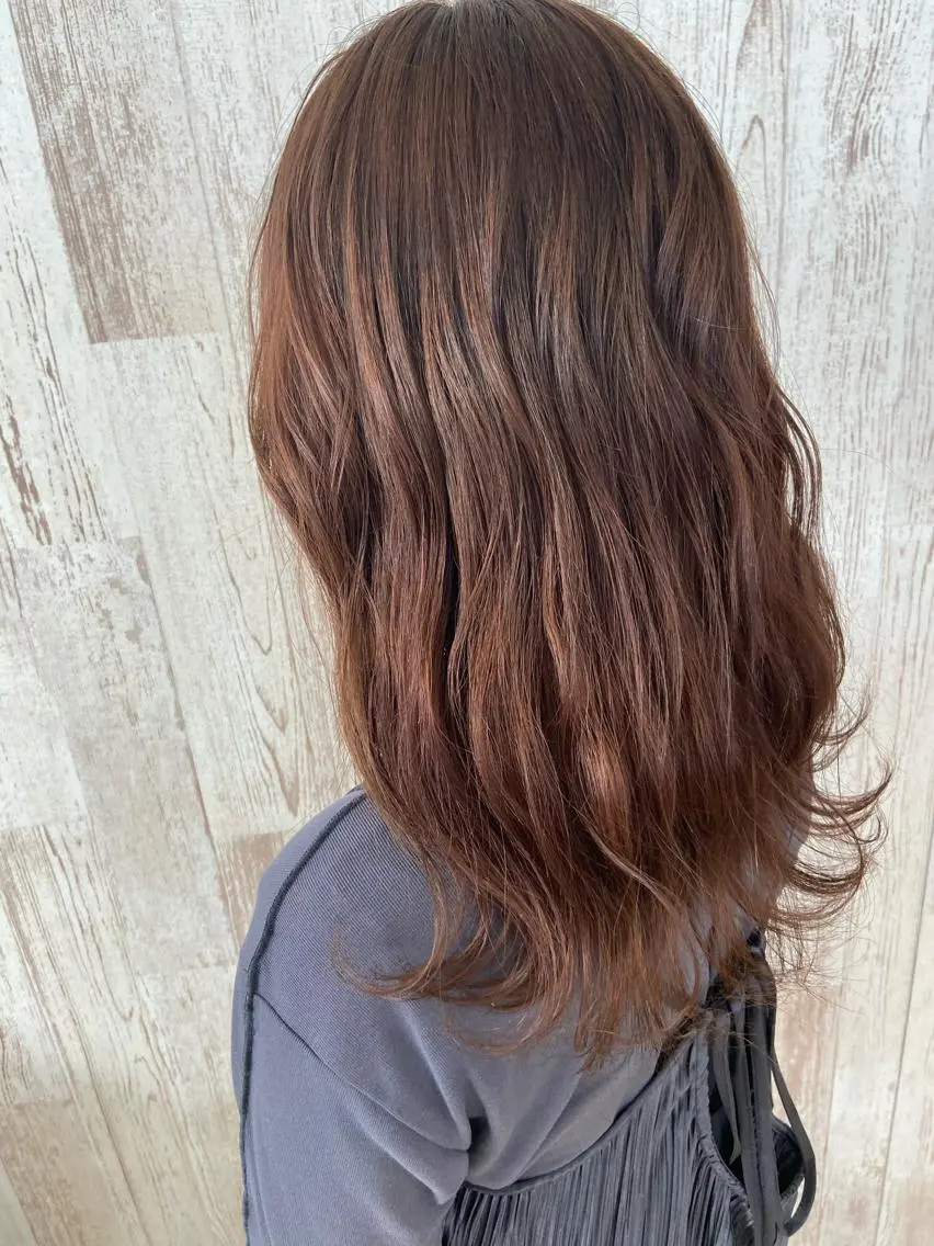 ロング カラー ブラウンカラー モカブラウン ヘアカラー Oopsレイヤー 加藤澄都のヘアスタイル
