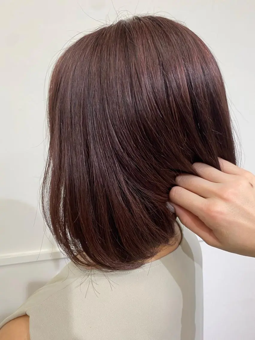 ミディアム カラー ハイライトカラー ハイライト ヘアカラー 吉野 瑳桜のヘアスタイル