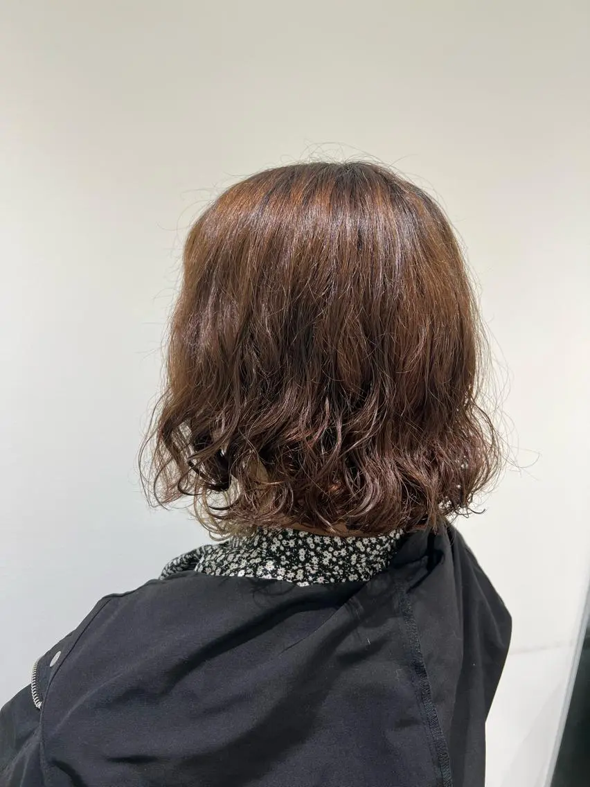 ミディアム パーマ ミディアムパーマ デジタルパーマ 【暖色カラー特化】 中山由梨のヘアスタイル