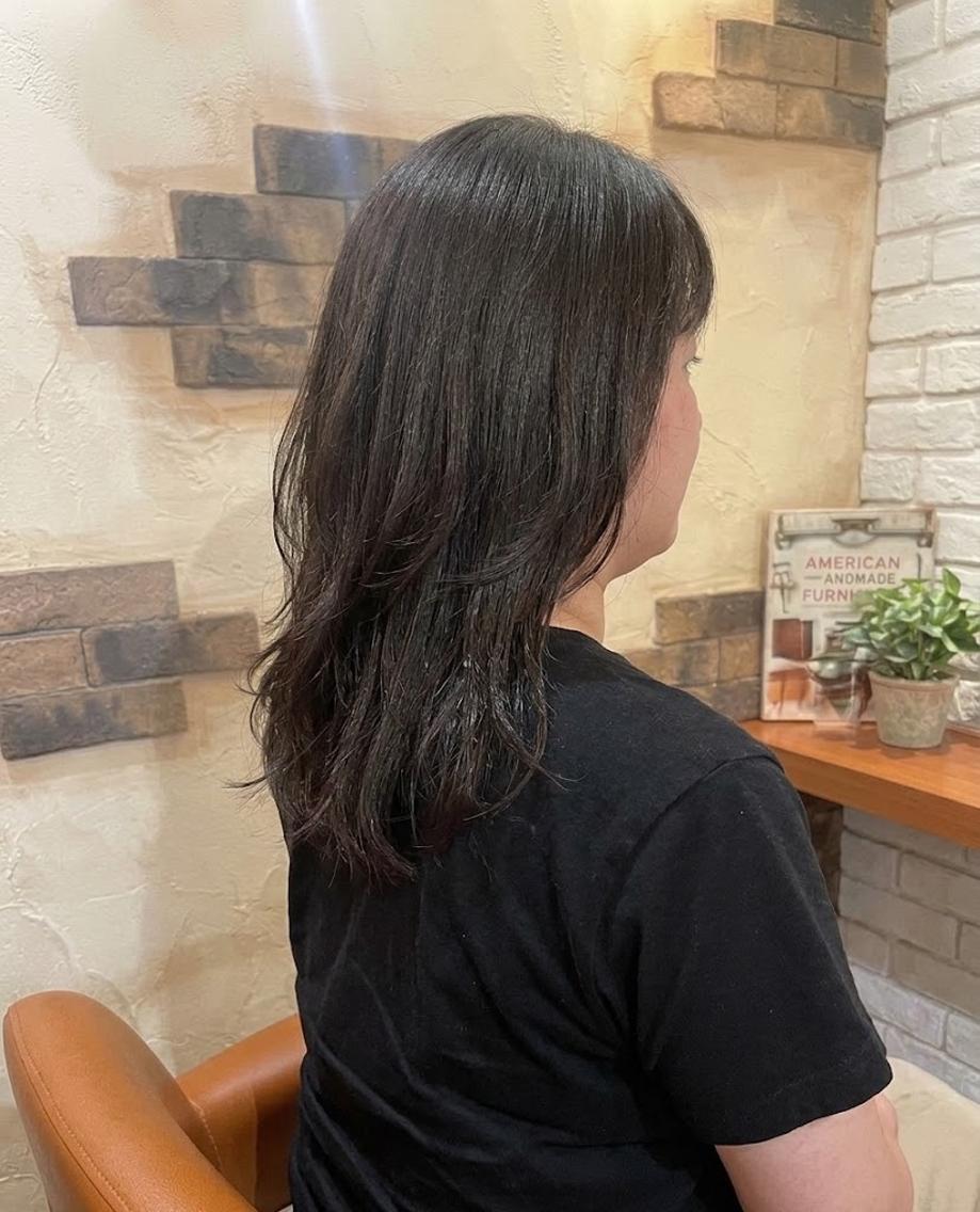 ミディアム 伸ばしかけ レイヤーカット カット ヘアカラー トリートメント flencia 丸 和博|カットのヘアスタイル