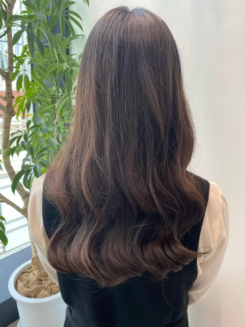 セミロング カラー デザインカラーウルフ 宙也のヘアスタイル