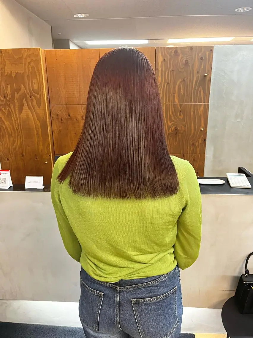 セミロング カラー ヘアアレンジ ブリーチ ブリーチなしカラー カット ヘアカラー トリートメント ena/ブリーチなし 透明感・レイヤー🎀のヘアスタイル
