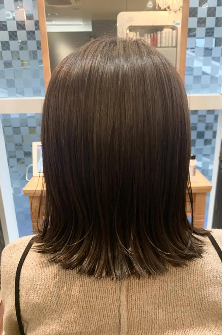 ミディアム カラー ヘアカラー トリートメント 佐藤 美幸のヘアスタイル
