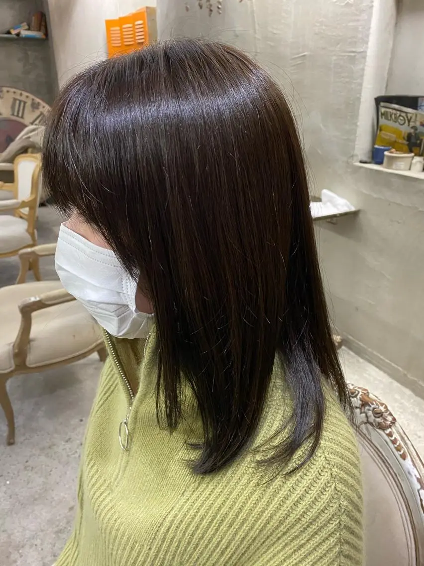ミディアム カラー パーマ ヘアアレンジ メンズ お任せヘア☘️☘️ 及川渚のヘアスタイル