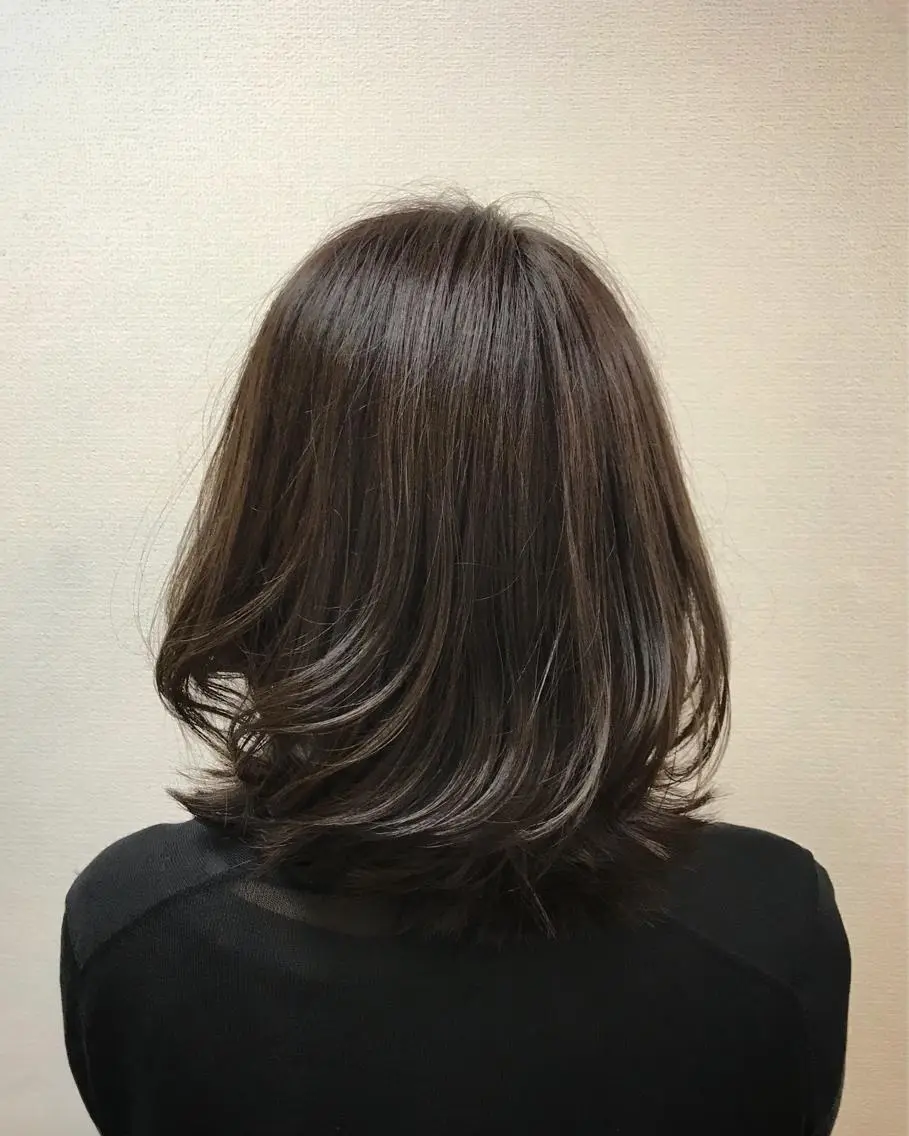 ミディアム カラー カット ヘアカラー トリートメント 吉森 満俊のヘアスタイル