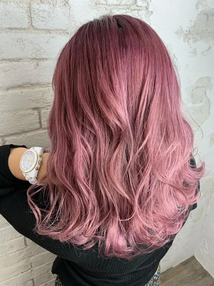 セミロング カラー ピンクカラー カット ヘアカラー トリートメント 🔥ダブルカラー特化 🔥相原彰太のヘアスタイル