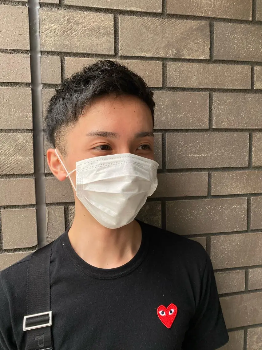 ショート メンズ カット 【𝐀𝐬𝐡大森】 石崎竜祐のヘアスタイル