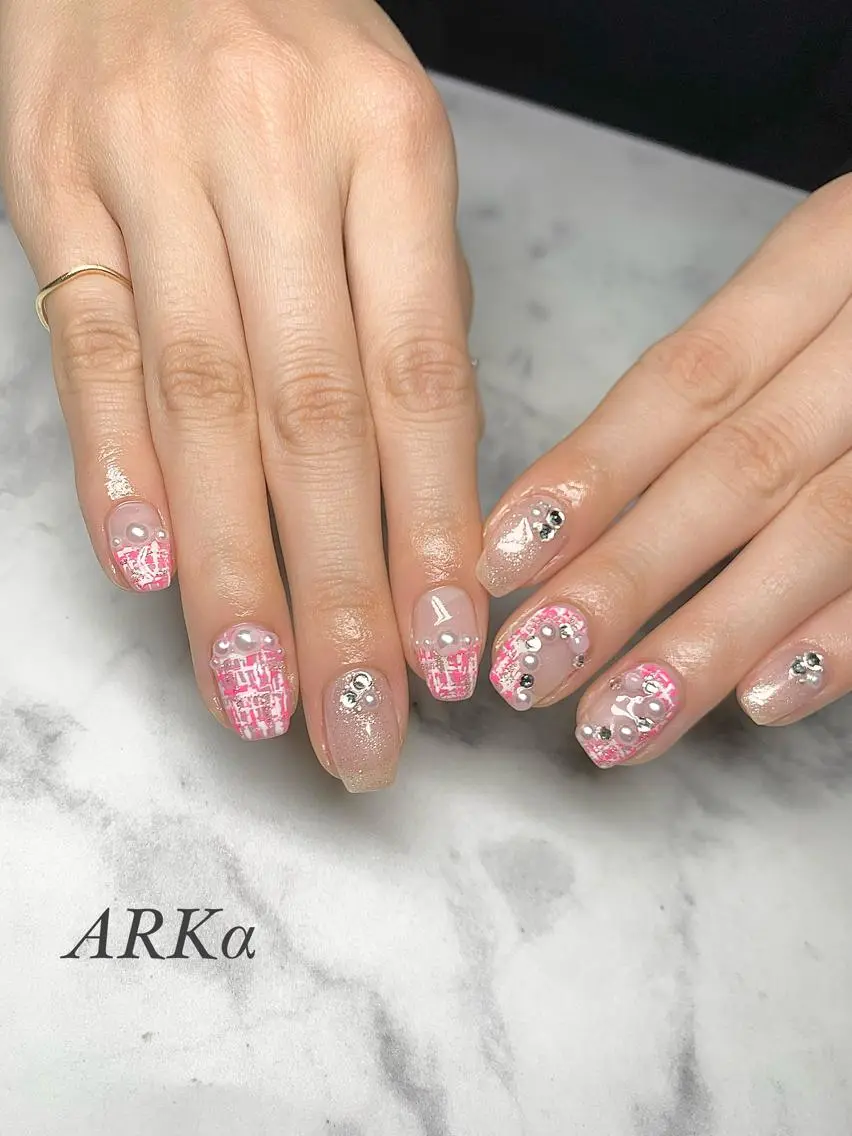ミディアム ネイル ハンドネイル Nailsalon ARKαのネイルデザイン
