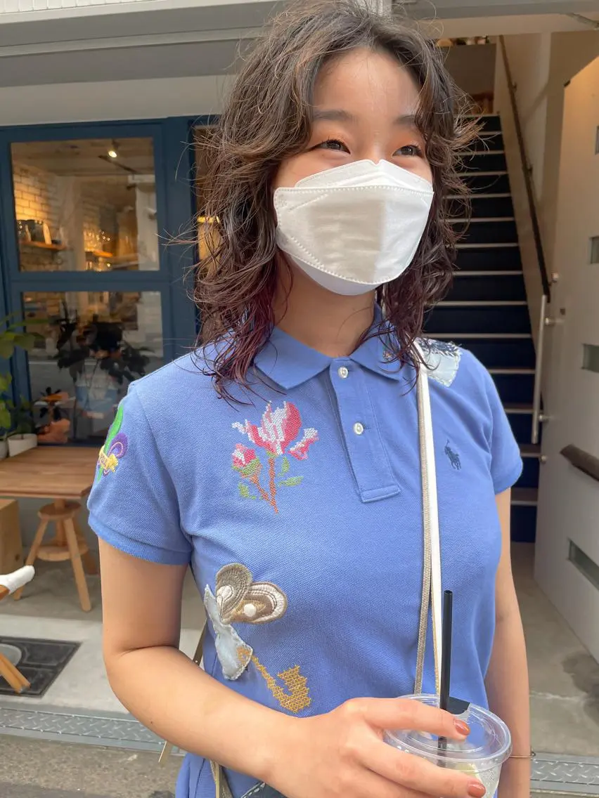 ミディアム パーマ やまさきえりこ ニュアンスパーマのヘアスタイル
