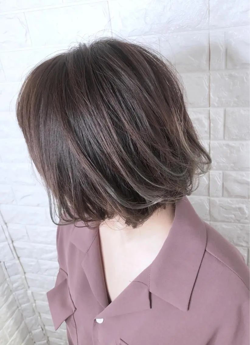ショート ハイライト 縮毛矯正/髪質改善 主税巧一のヘアスタイル