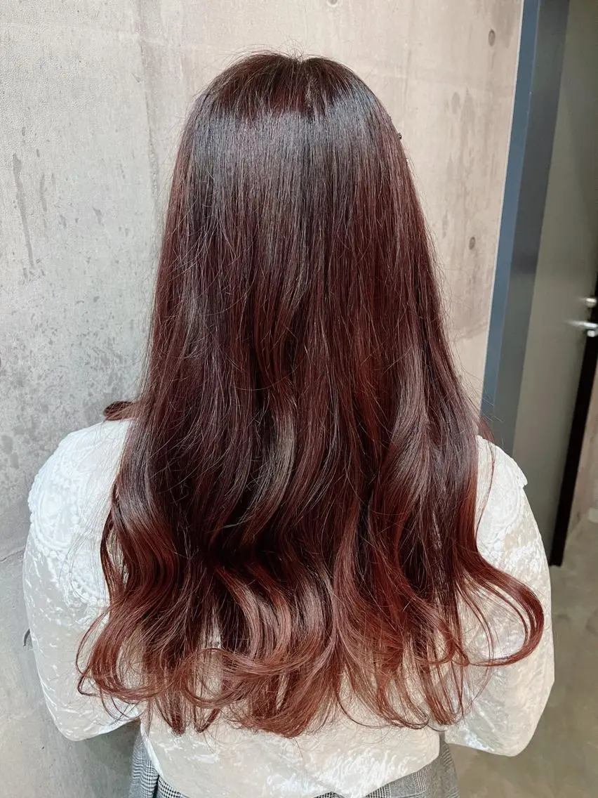 ロング カラー ブリーチ ブリーチなしカラー art-Lago 宮司のヘアスタイル