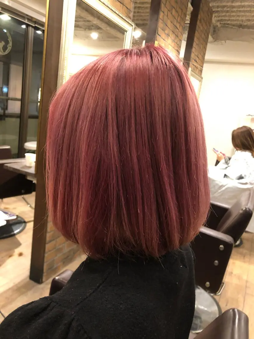 ショート カラー ピンクカラー ヘアカラー トリートメント 店長 RYOJIのヘアスタイル