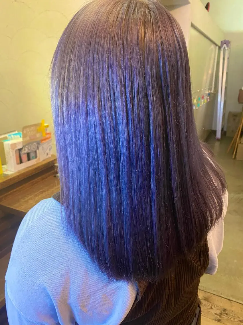 ロング カラー 透明感カラー オレンジ 大塚 友茉のヘアスタイル