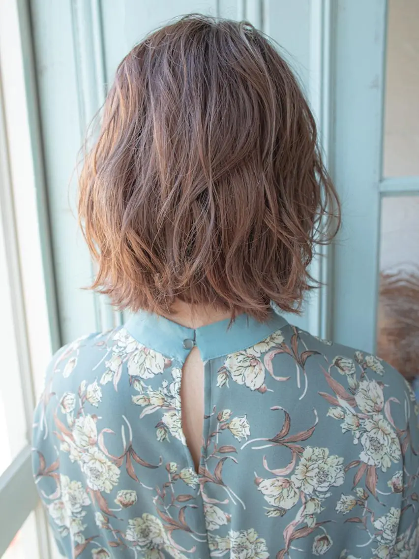 ショート ミストバング ヘアカラー 北九州美容室 🕊️わかな✂︎のヘアスタイル