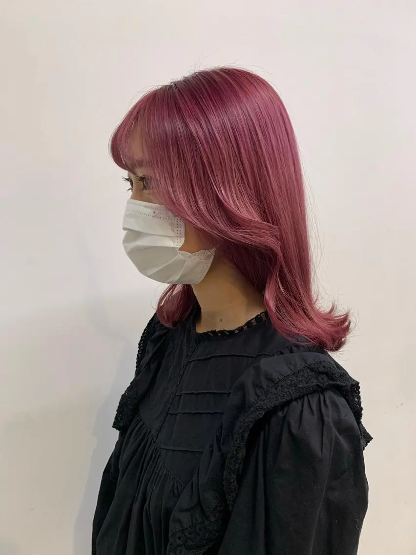 ミディアム 顔周りレイヤー/新宿 /モテ艶カラー/航介のヘアスタイル