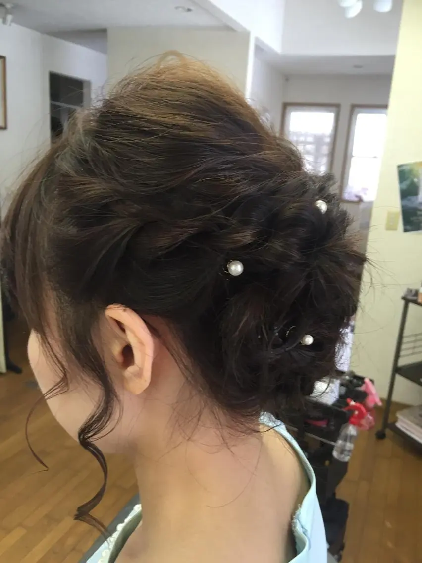 ミディアム セミロング 加藤 千秋のヘアスタイル