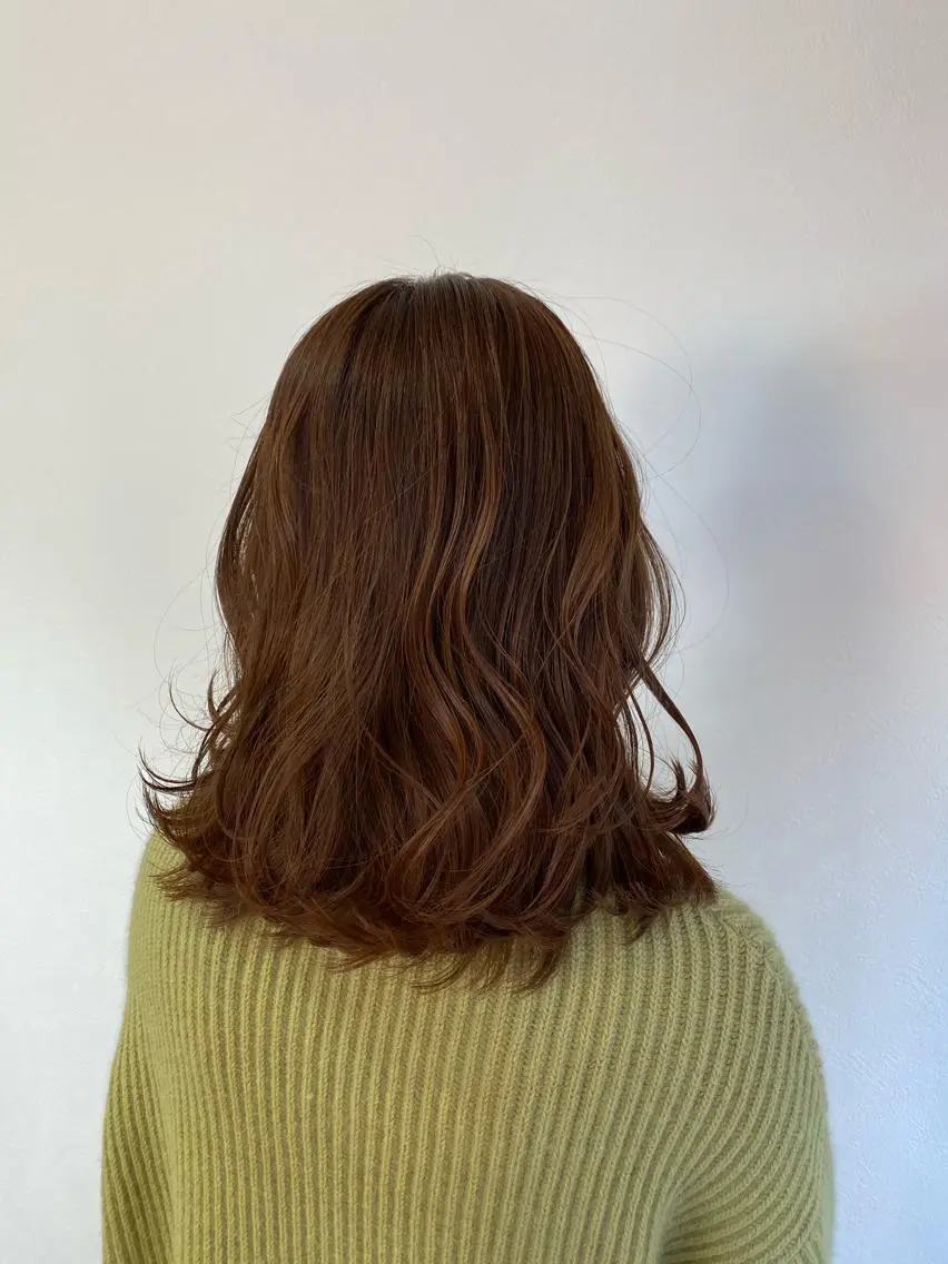 ミディアム カラー アディクシーカラー イルミナカラー カット ヘアカラー トリートメント Kazu .Kのヘアスタイル