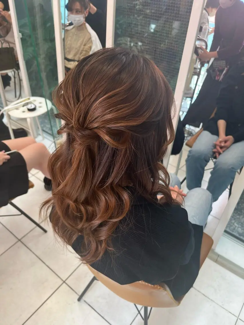セミロング ヘアセット pyoru shihoriのヘアスタイル