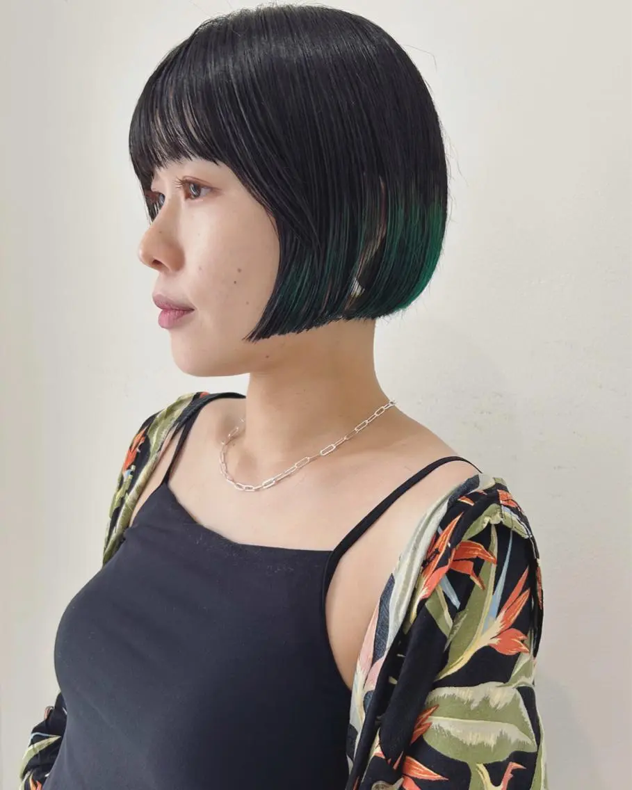 ショート カラー ハイライトカラー ボブ ハイライト カット ヘアカラー トリートメント 村上雅人 ナチュラルモードのヘアスタイル