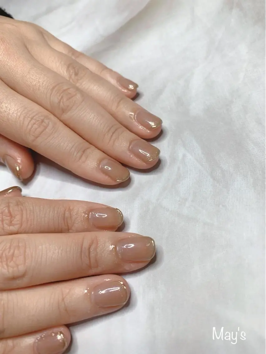 ネイル フレンチネイル ミラーネイル nail salon May'sのネイルデザイン