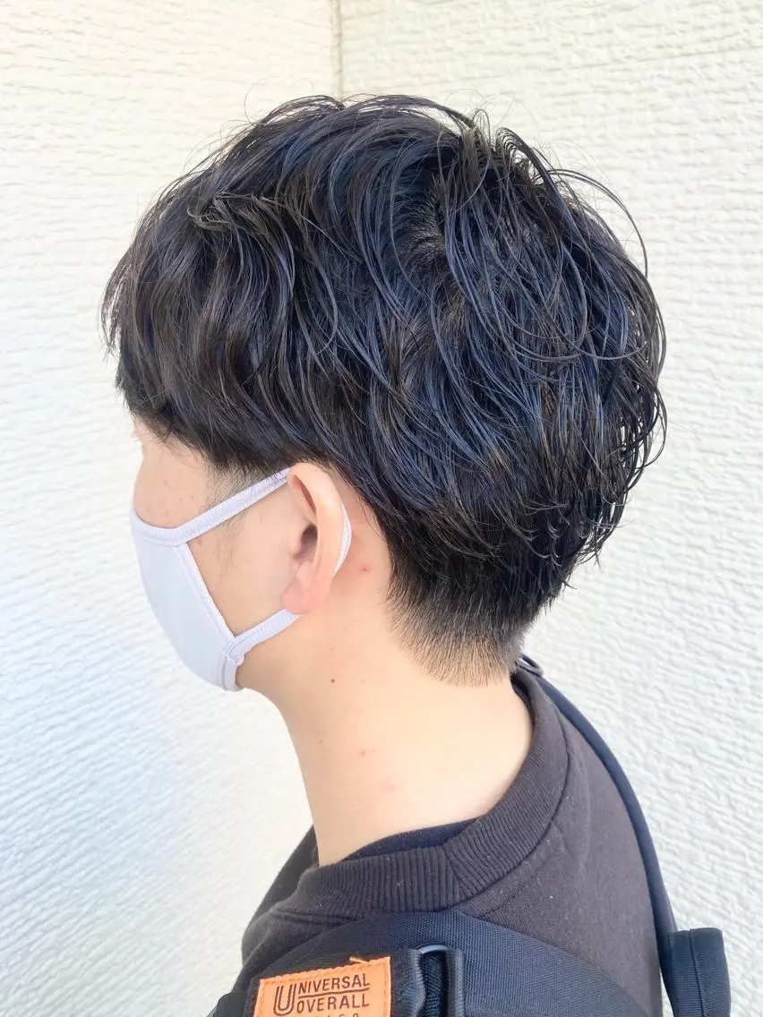 パーマ メンズ マッシュ メンズパーマ 葉田 綾乃のヘアスタイル