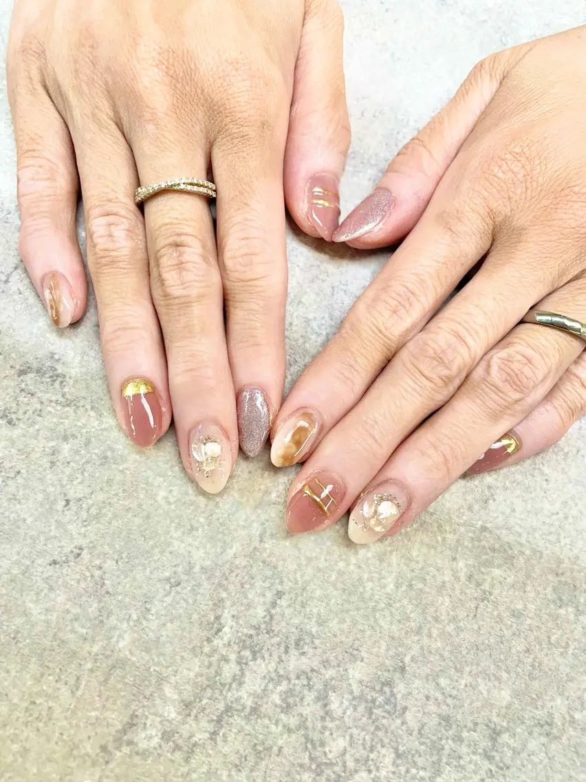 ネイル マグネットネイル ニュアンスネイル ハンドネイル ハンドケア FASTNAIL PLUS 新宿店のネイルデザイン
