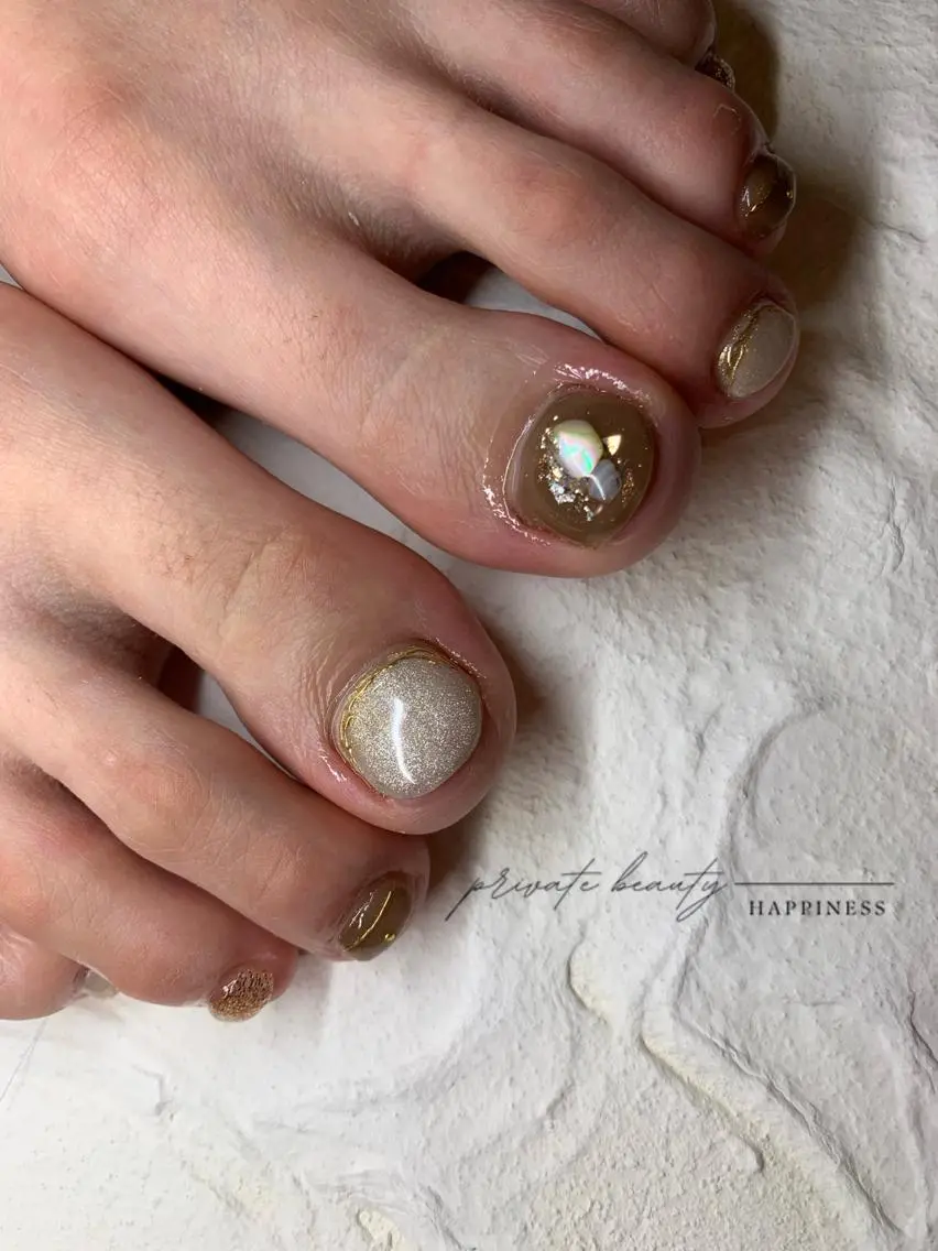 ネイル アートネイル ラメ(グリッター) スカルプネイル 夏ネイル happiness nailのネイルデザイン