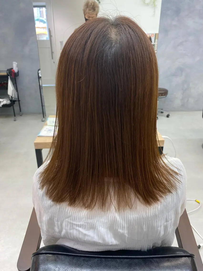 ミディアム ミディアムパーマ 嶋田 久純のヘアスタイル