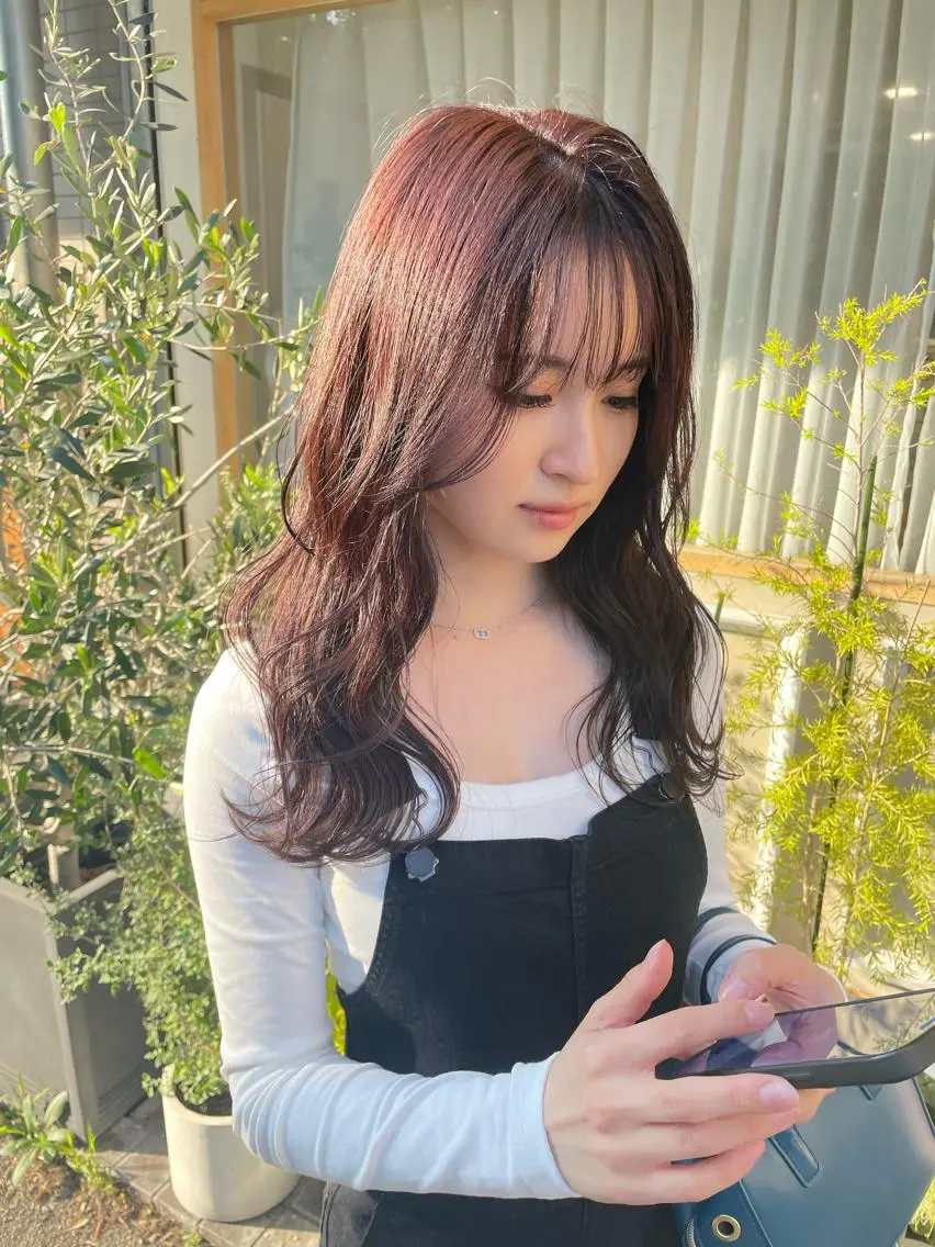セミロング カラー パーマ ヘアアレンジ キッズ ネイル マツエク・マツパ アイブロウ ヘアカラー belta.🌱 安藝夏花🌻のヘアスタイル