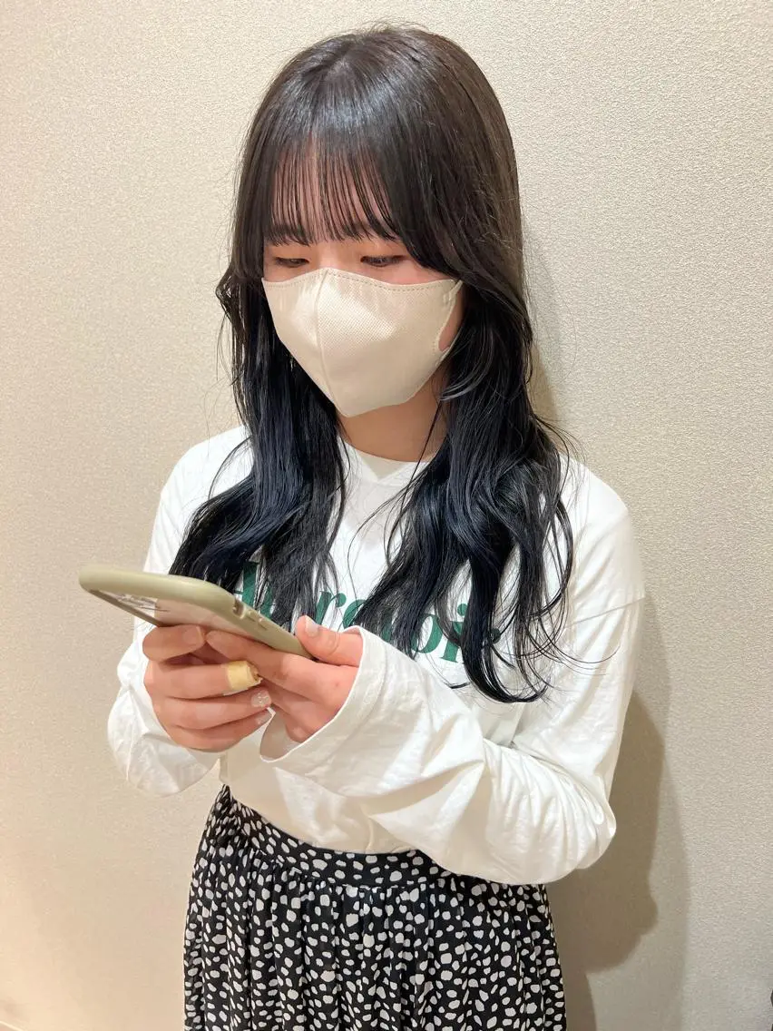 ロング カラー エギョモリ 外国人対応 佐久間のヘアスタイル