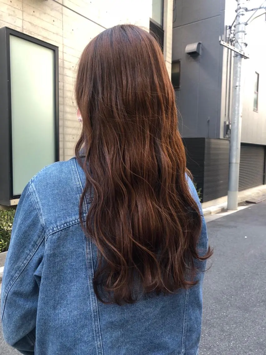 ロング カラー ヘアカラー トリートメント ✨色持ちの良い艶 カラー✨蟹江真世のヘアスタイル