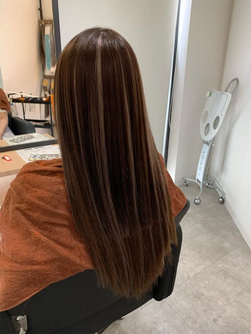 ロング カラー ヘアアレンジ バレイヤージュ エクステ レイヤーカット レイヤー/エクステ alpha下妻のヘアスタイル