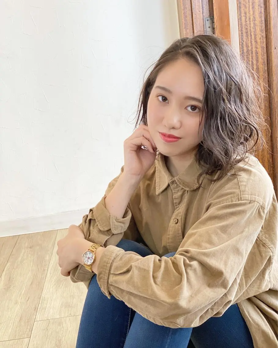 ミディアム カラー カット ヘアカラー grand juteのヘアスタイル