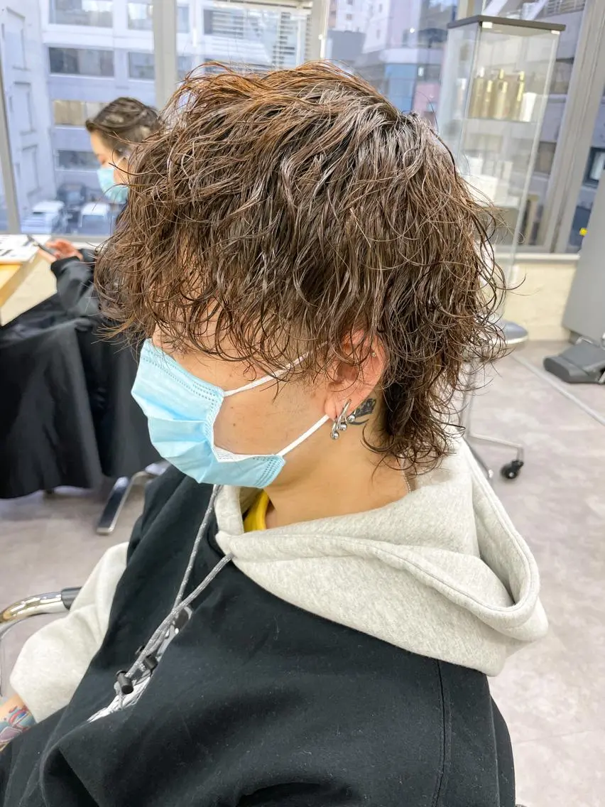 ショート パーマ メンズ カット パーマ メンズパーマ メンズ特化ryoのヘアスタイル